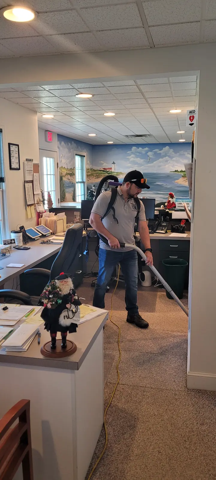Commercial office carpet cleaning after hours in Cape Cod, MA