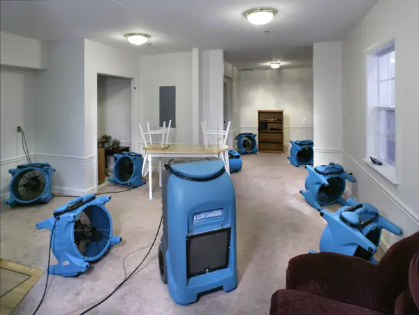 Flood damage restoration and water extraction in a Cape Cod, MA property